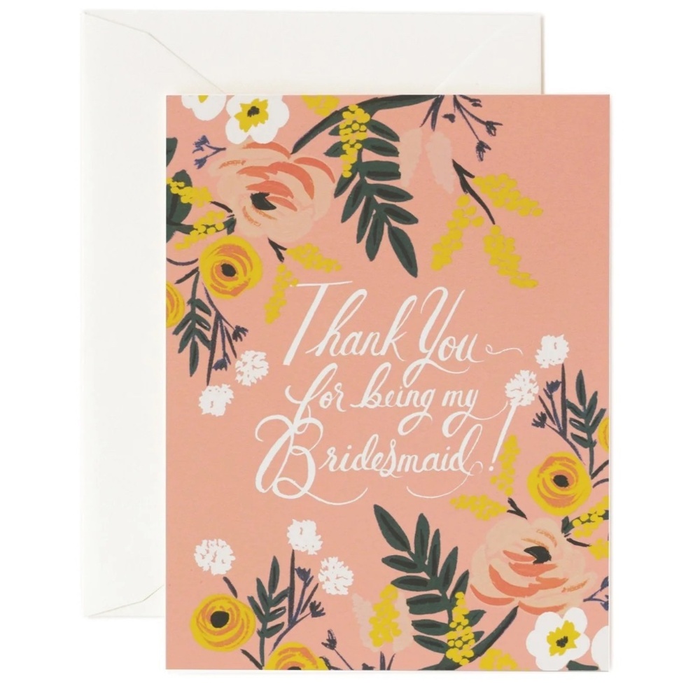 3 Rifle Paper Co. Thank You For Being My Bridesmaid Cards